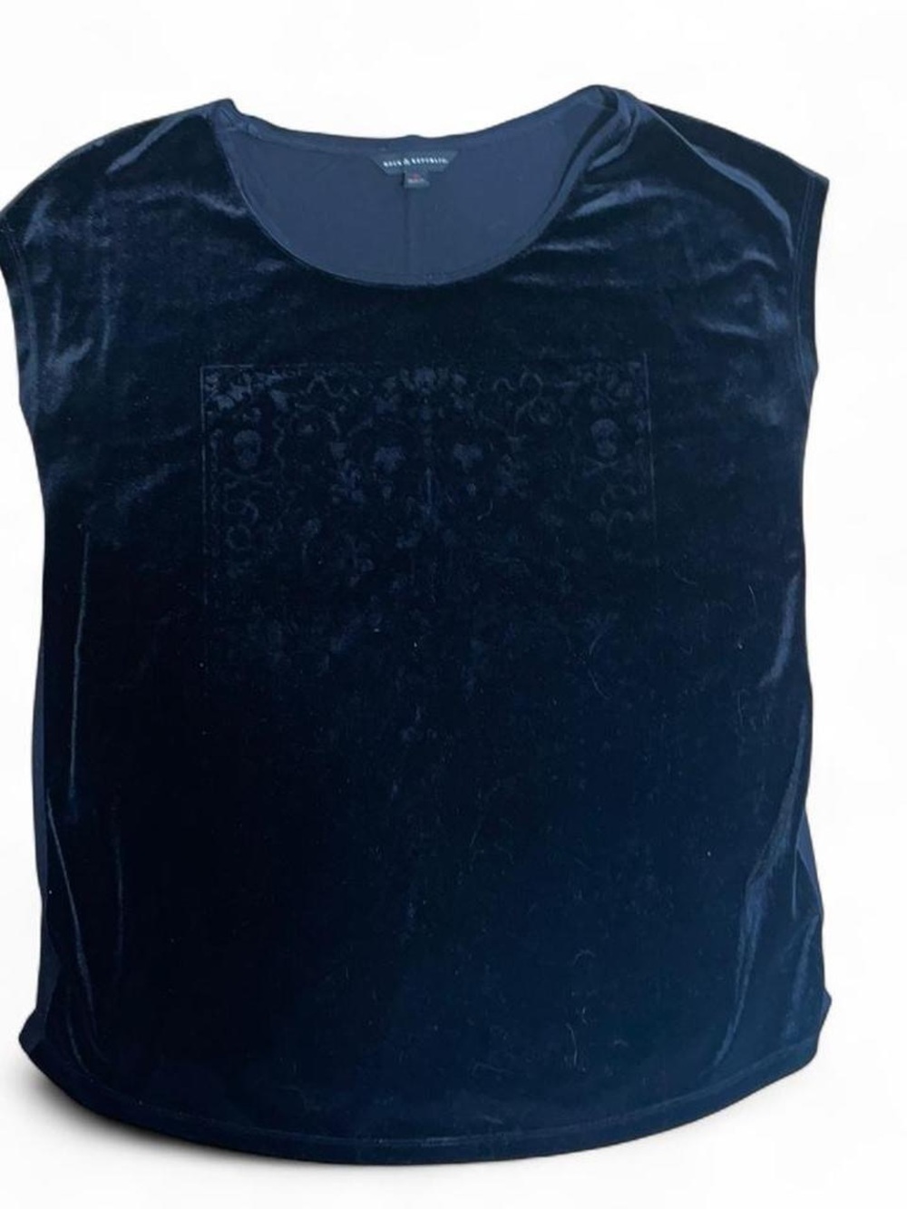 Rock & Republic Black Velvet Short Sleeve Tee